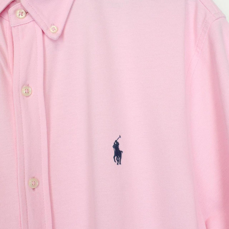 Polo Ralph Lauren Pink Short Sleeve Cotton Featherweight Mesh Shirt