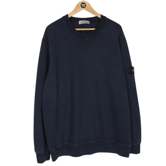 Stone Island AW 2022 Navy Blue Cotton Sweatshirt Jumper