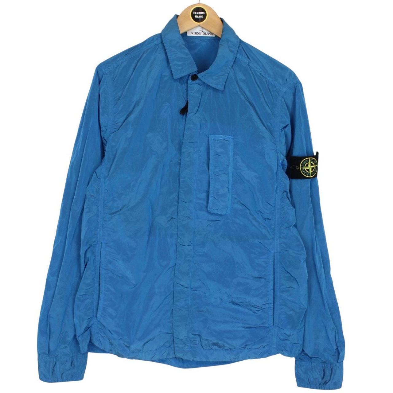 Stone Island SS 2018 Blue Full Zip Nylon Metal Overshirt Jacket