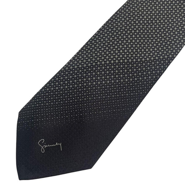 Givenchy grey polyester tie featuring a classic design and excellent condition.