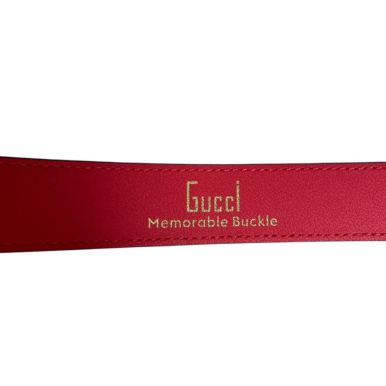 Gucci black and pink leather belt with Marmont buckle and gentle signs of use.