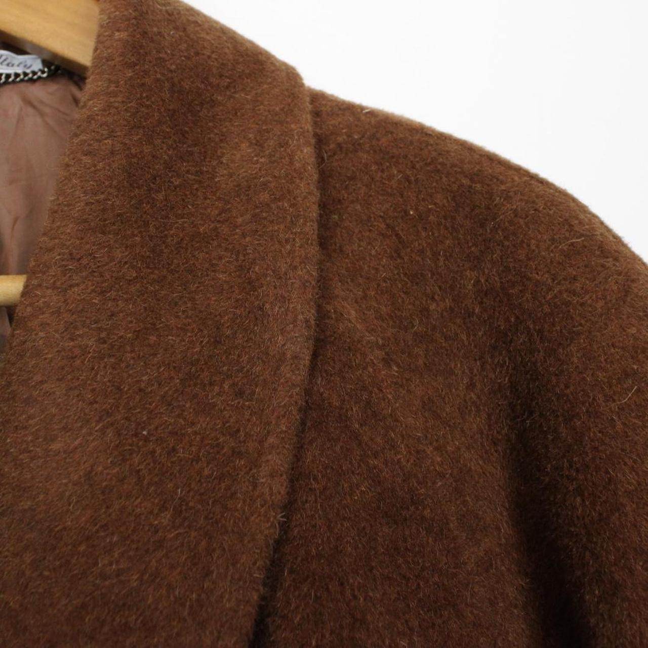 Vintage 90s Burberry Brown Alpaca Wool Coat