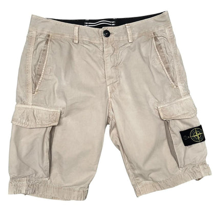 Stone Island SS 2016 Beige Bermuda Cotton Cargo Shorts