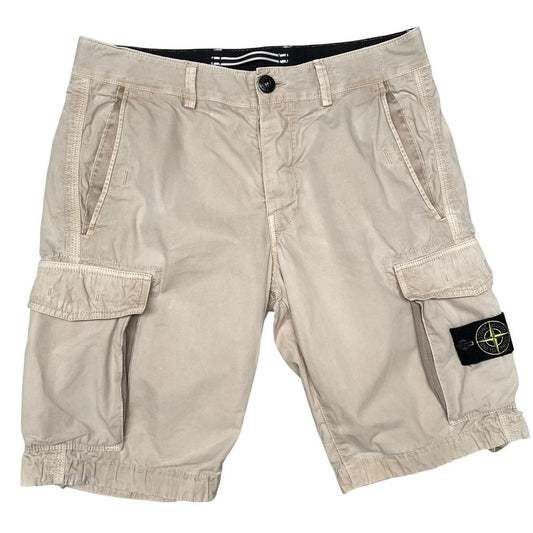 Stone Island SS 2016 Beige Bermuda Cotton Cargo Shorts