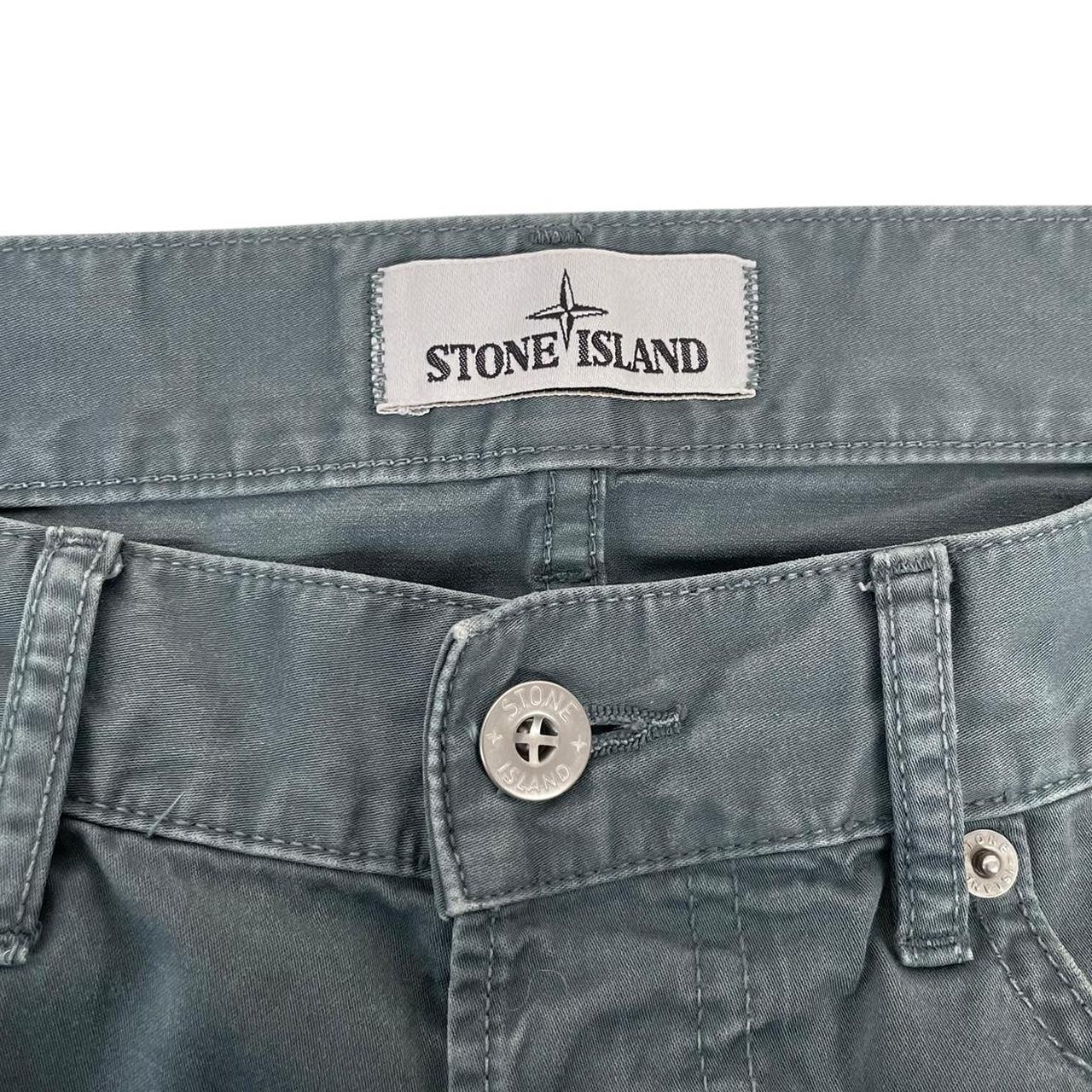 Stone Island Grey Slim Fit Cotton Trousers