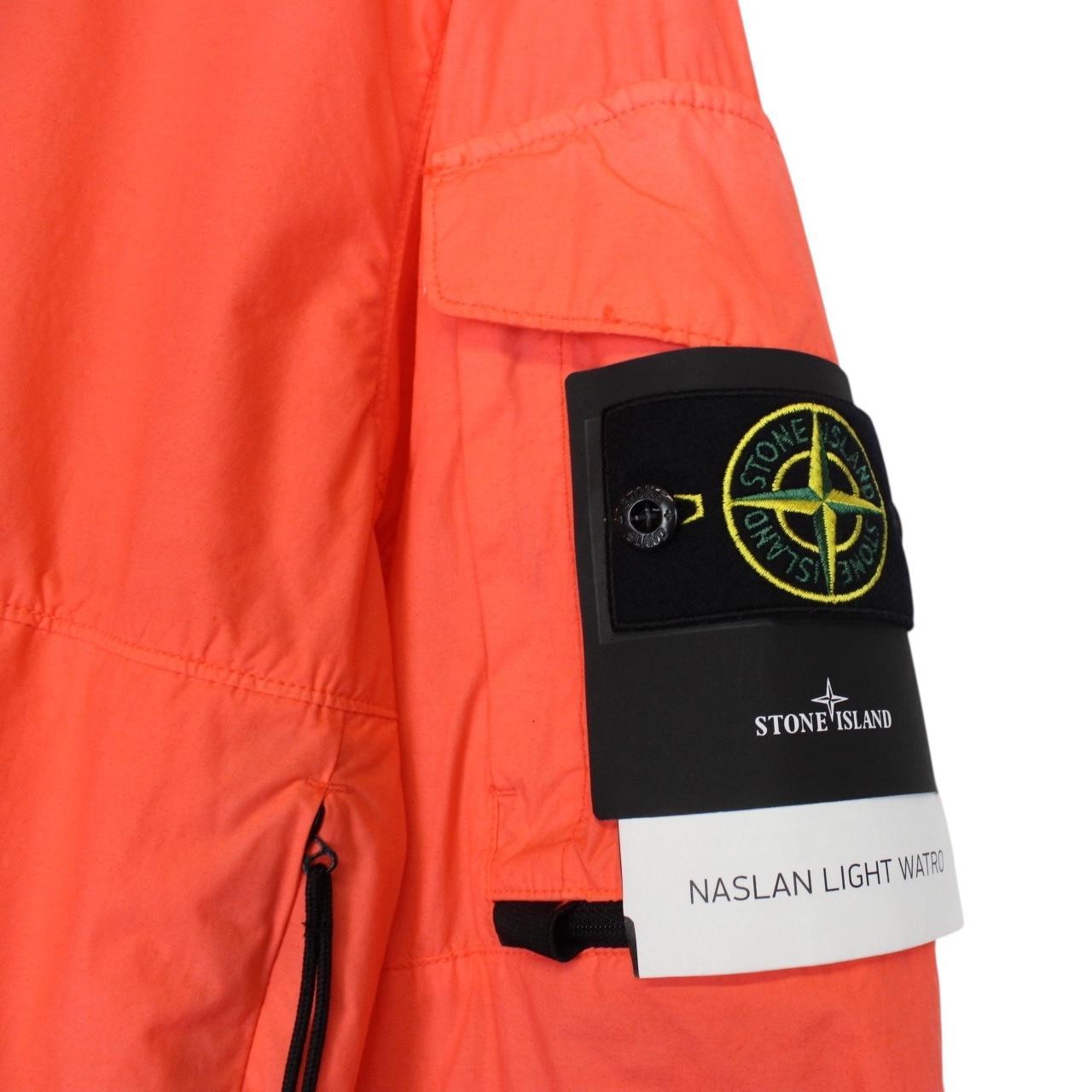Stone Island Naslan Light Watro SS 2022 Orange Full Zip Hooded Jacket