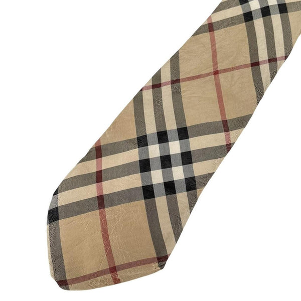 Burberry London Beige Nova Check Silk Tie