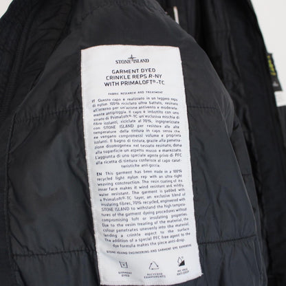Stone Island AW 2022 Black Garment Dyed Crinkle Reps R-NY Primaloft Jacket