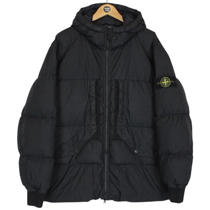 Stone Island AW 2023 Black Garment Dyed Crinkle Reps R-NY Down Puffer Jacket