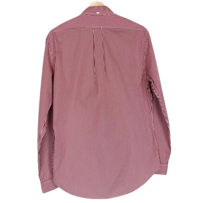Polo Ralph Lauren Red and White Striped Long Sleeve Cotton Shirt