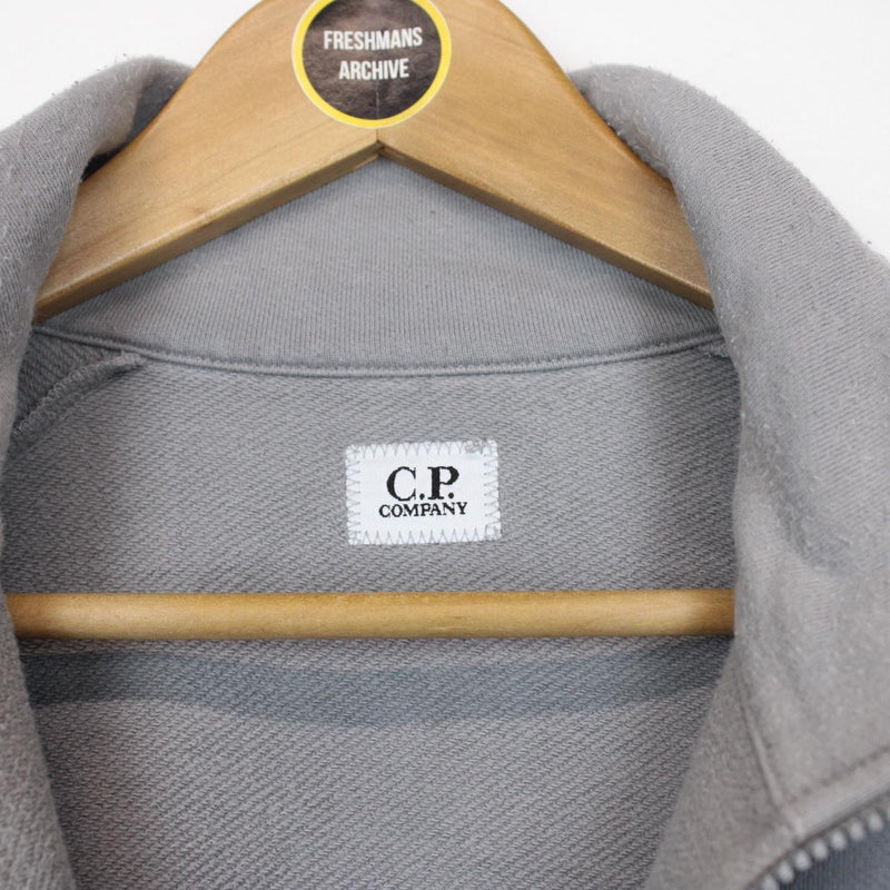 CP Company Grey 1/4 Zip Lens Sweatshirt Jumper
