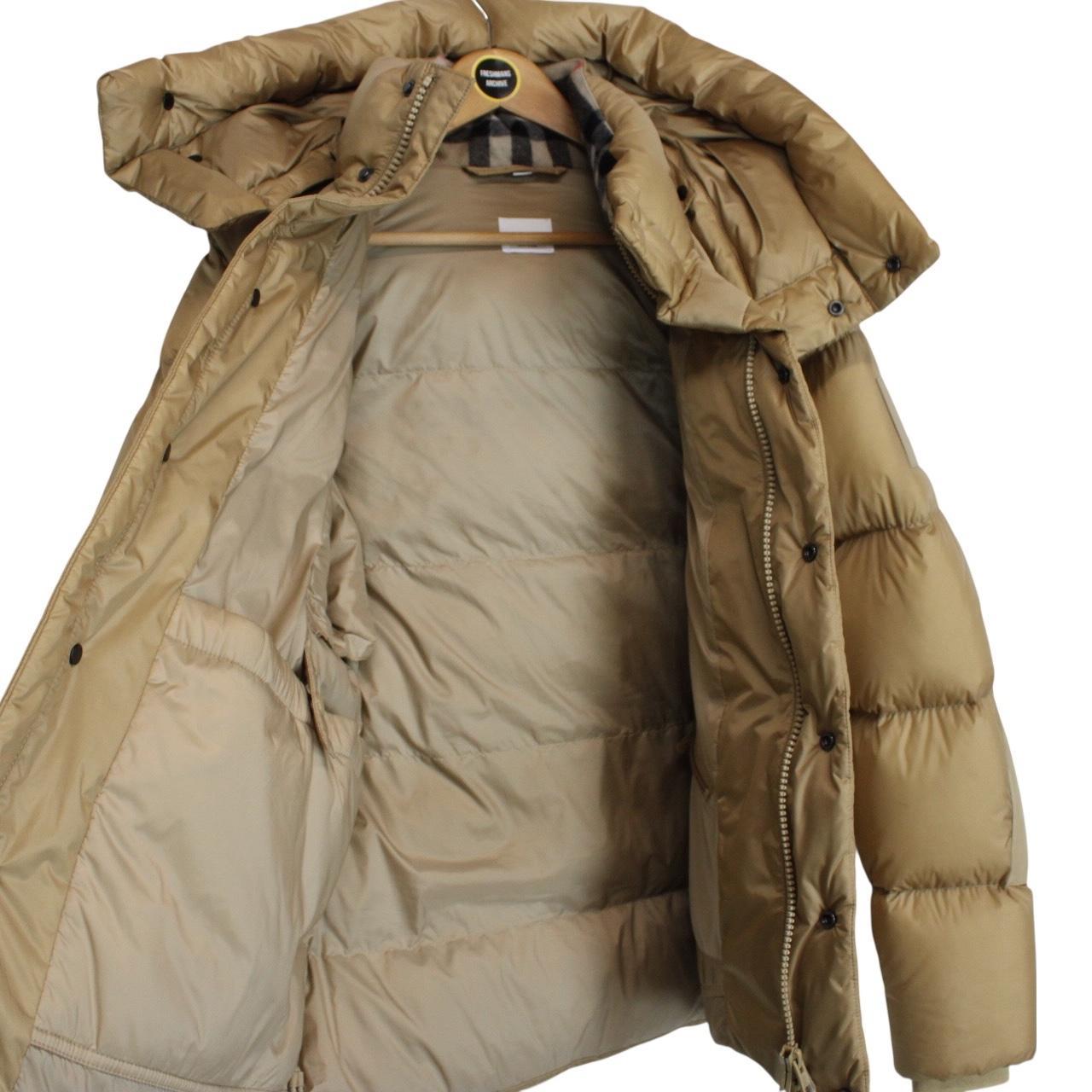 Burberry Warm Honey ‘Leeds’ Detachable Sleeve Hooded Down Jacket