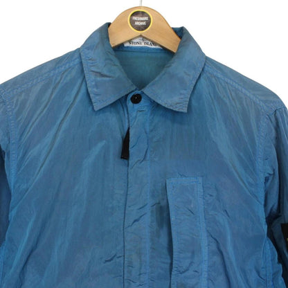 Stone Island SS 2018 Blue Full Zip Nylon Metal Overshirt Jacket