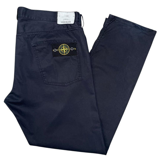 Stone Island SS 2012 Navy Blue RE-T Fit Cotton Trousers