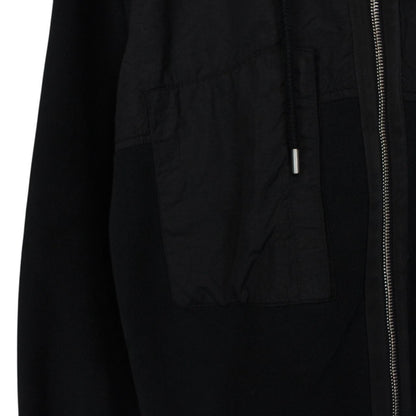 CP Company Black Diagonal Fleece Goggle Lens Hoodie Jumper