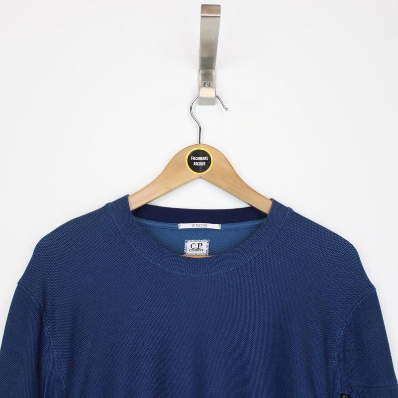 CP Company Blue 3D Tacting Goggle Sweatshirt Jumper
