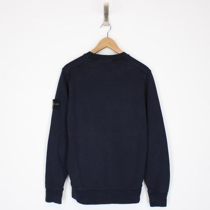 Stone Island SS 2022 Navy Blue Cotton Sweatshirt Jumper