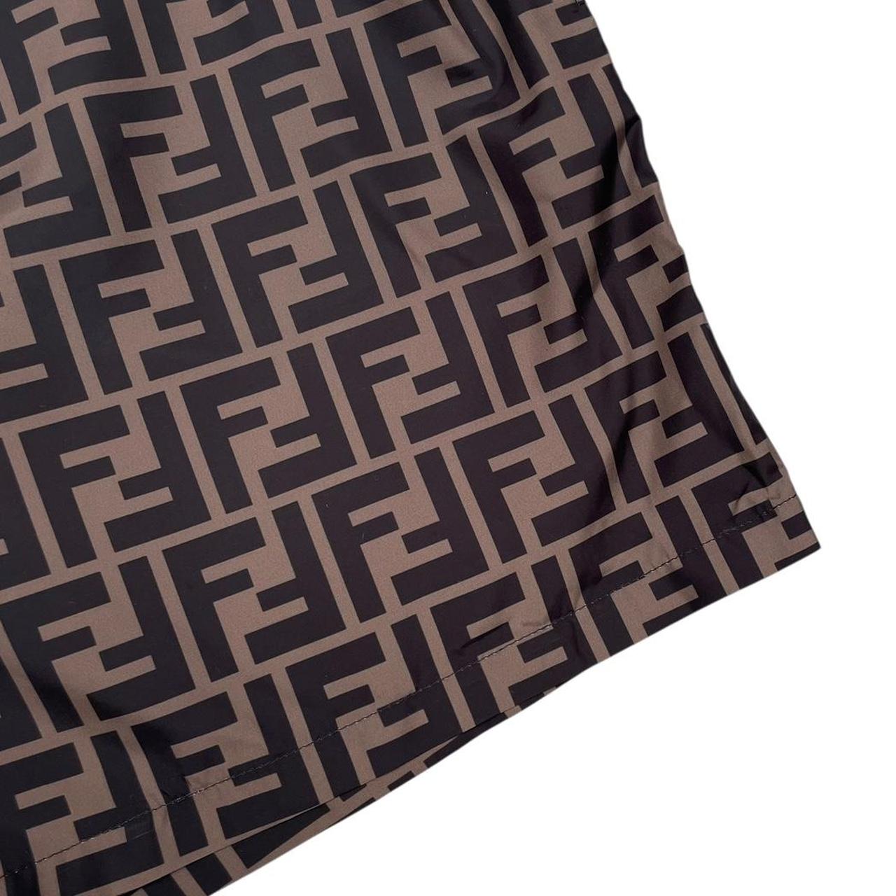 Fendi Zucca Monogram Brown Swim Shorts