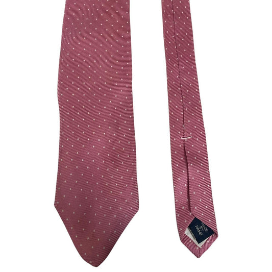 Vintage Polo Ralph Lauren Pink and White Polkadot Silk Tie