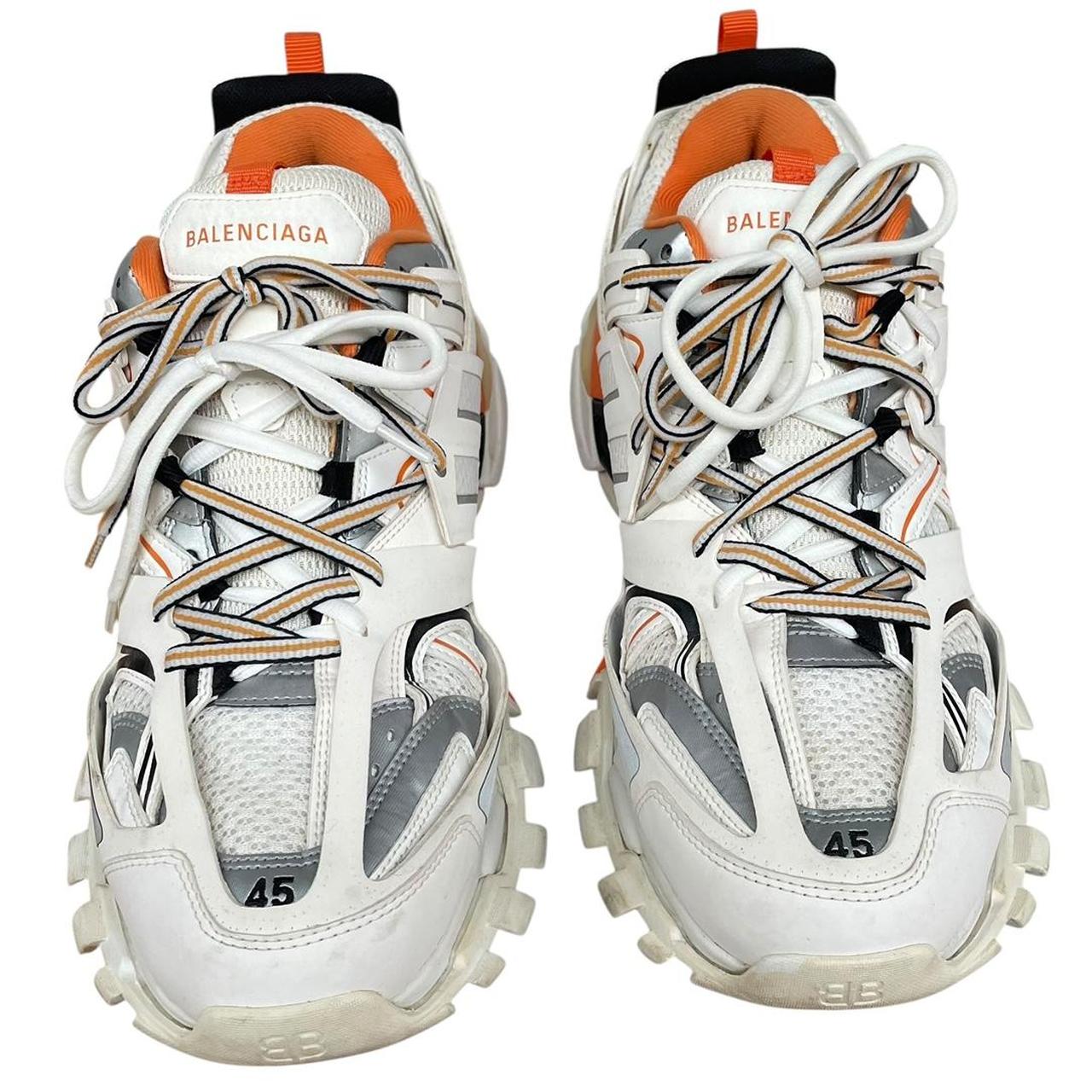 Balenciaga Track White and Orange Trainers