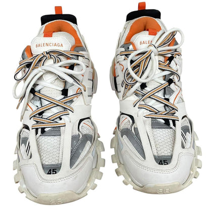 Balenciaga Track White and Orange Trainers