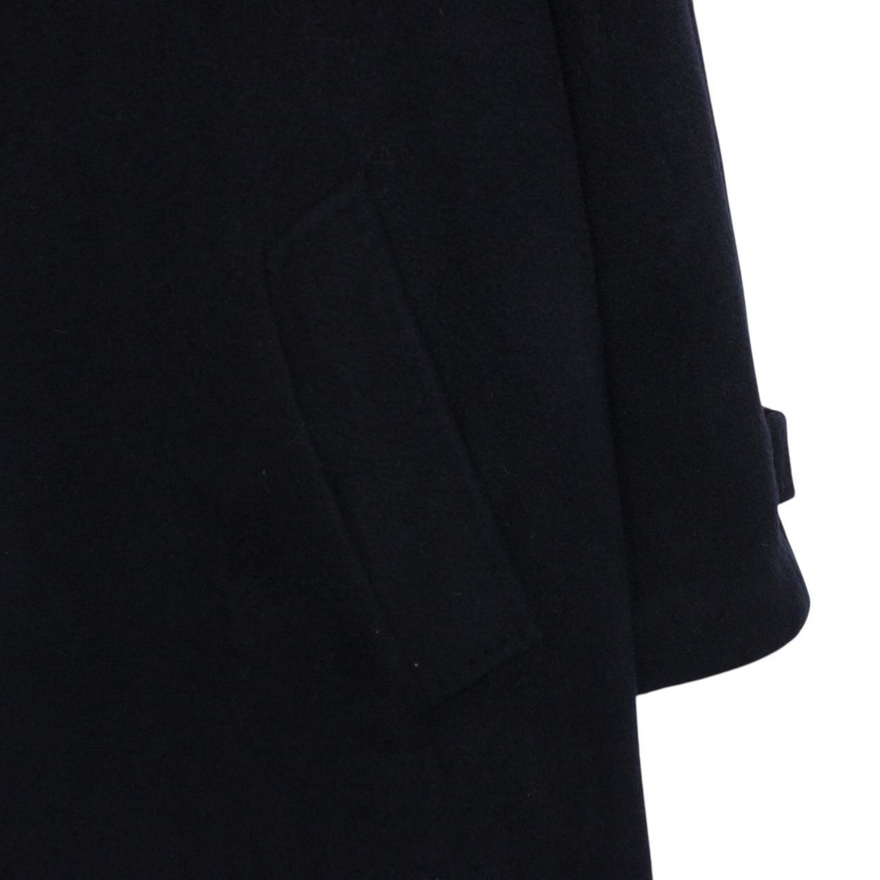 Vintage Burberry London Navy Blue Wool Coat