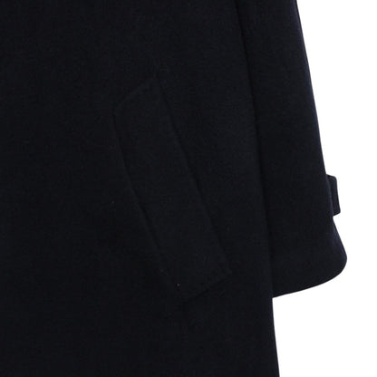 Vintage Burberry London Navy Blue Wool Coat