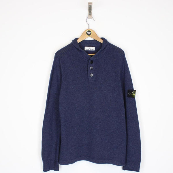 Stone Island AW 2015 Navy Blue Wool Knit Jumper