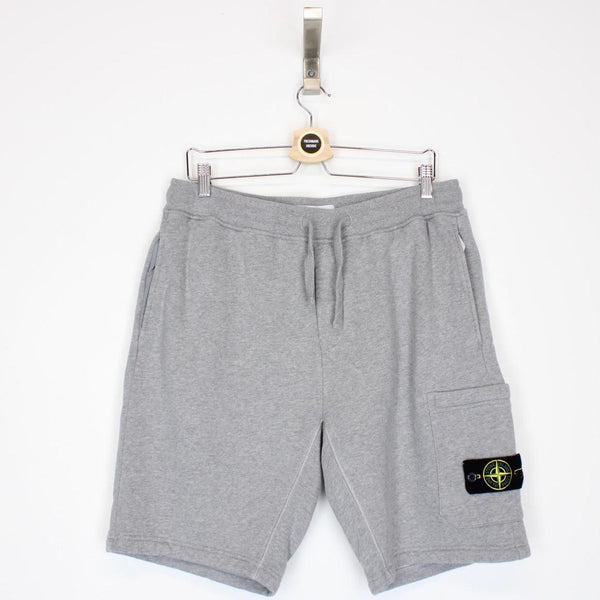 Stone Island AW 2022 Grey Cotton Jogger Shorts