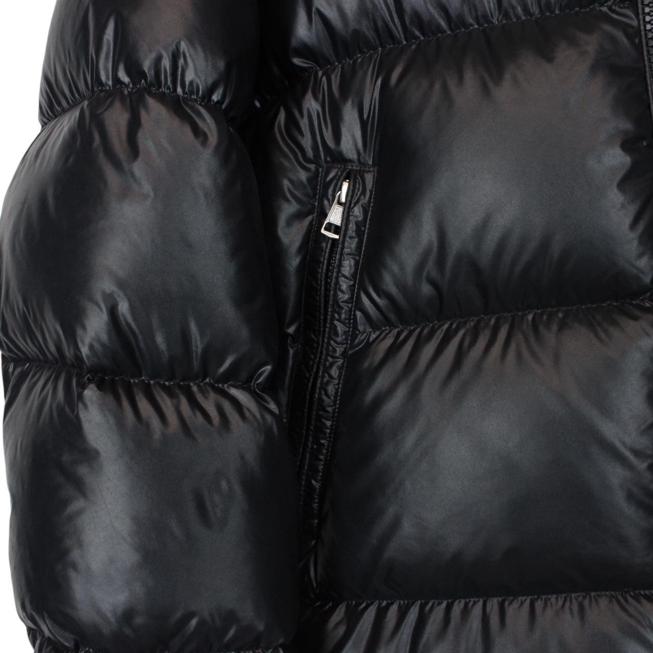 Moncler Ecrins Black Full Zip Hooded Down Jacket