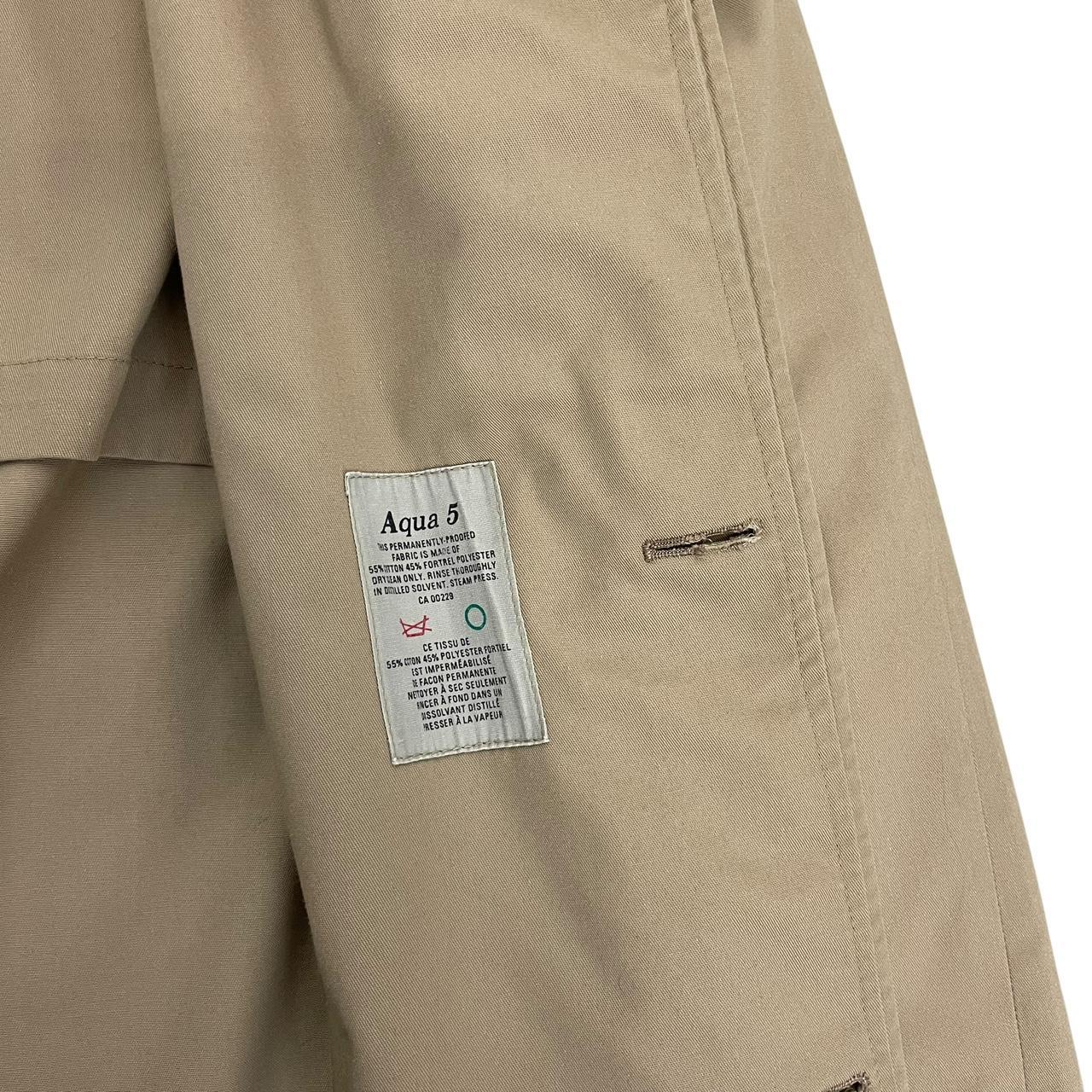 Vintage 80s Aquascutum Aqua 5 Tan Brown Cotton Blend Trench Coat