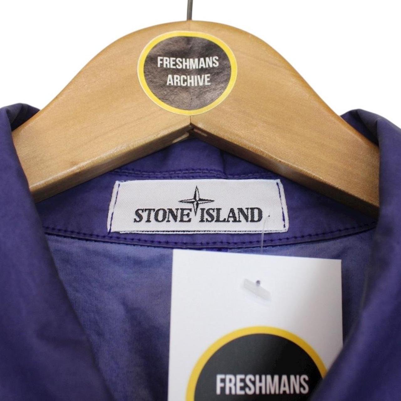 Stone Island SS 2022 Blue Aggressive Gommato Logo Jacket