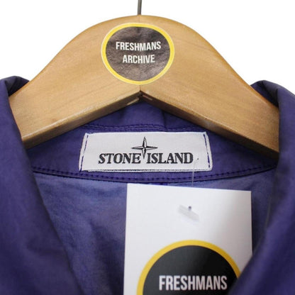 Stone Island SS 2022 Blue Aggressive Gommato Logo Jacket