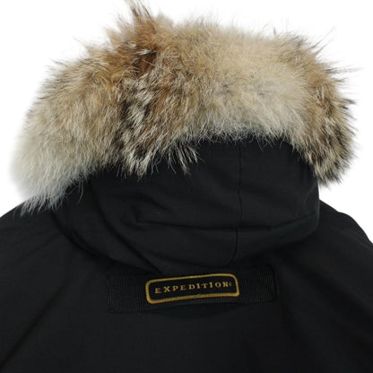 Canada Goose Black Expedition Parka Down Jacket with Fur Trim