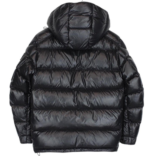 Moncler Maya Black Full Zip Hooded Down Puffer Jacket