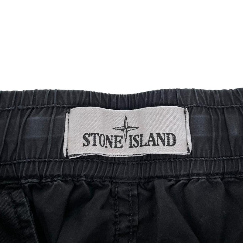 Stone Island SS 2022 Black RE-T Fit Cargo Trousers