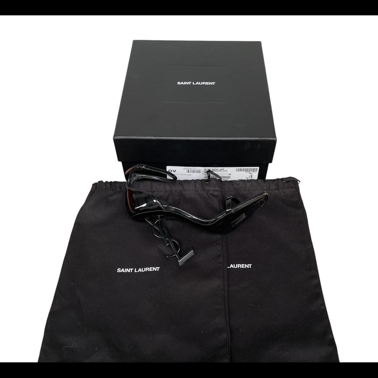 Saint Laurent Opyum 110 Black Patent Leather High Heels