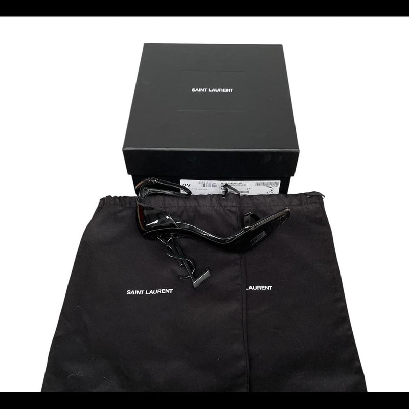 Saint Laurent Opyum 110 Black Patent Leather High Heels
