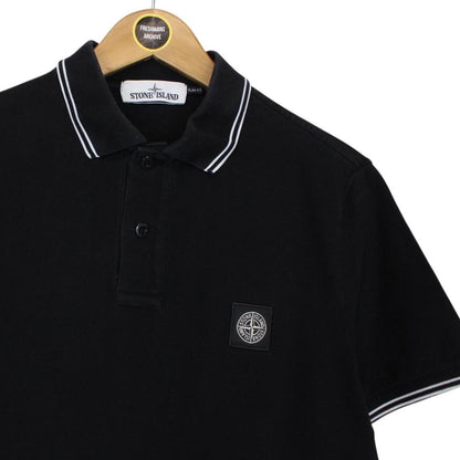 Stone Island AW 2019 Black Short Sleeve Compass Polo Shirt
