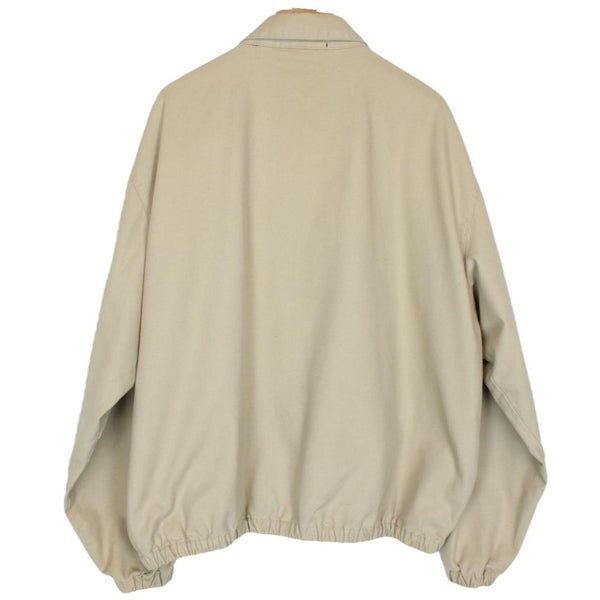 Vintage 90s Yves Saint Laurent Beige Full Zip Harrington Jacket