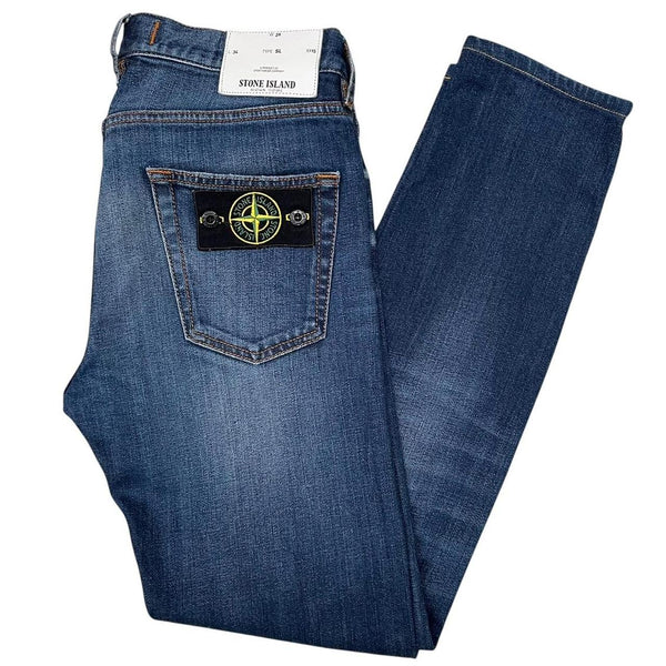 Stone Island SS 2015 Navy Blue Slim Fit Denim Jeans