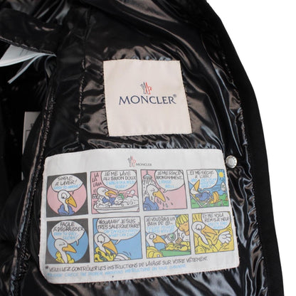Moncler Armoise Black Full Zip Fur Hooded Down Jacket