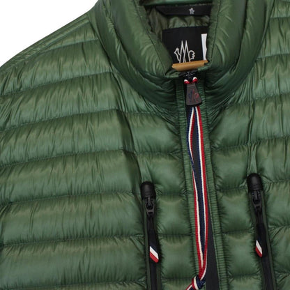 Moncler Grenoble Althaus Green Full Zip Quilted Down Jacket