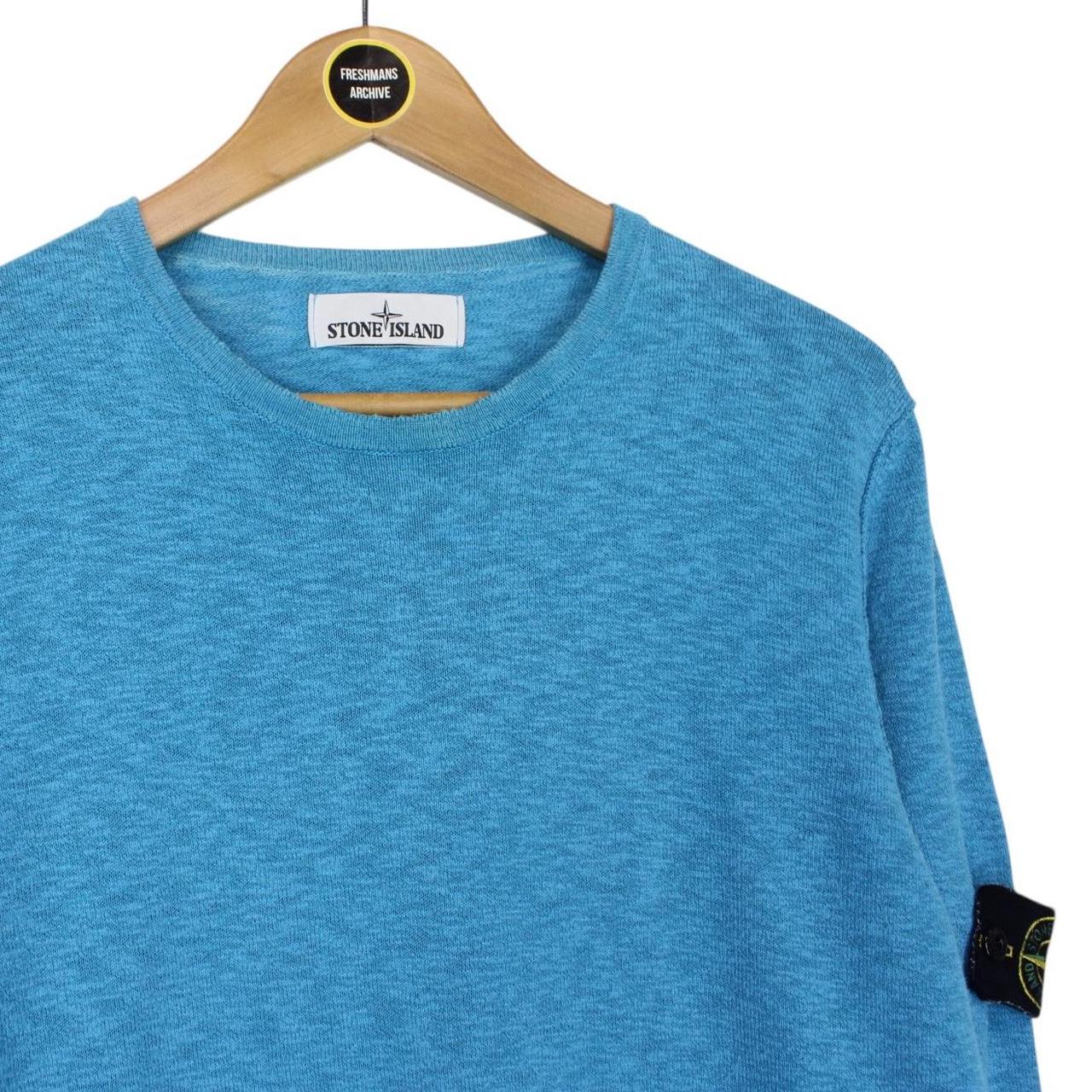 Stone Island SS 2018 Blue Cotton Knit Jumper