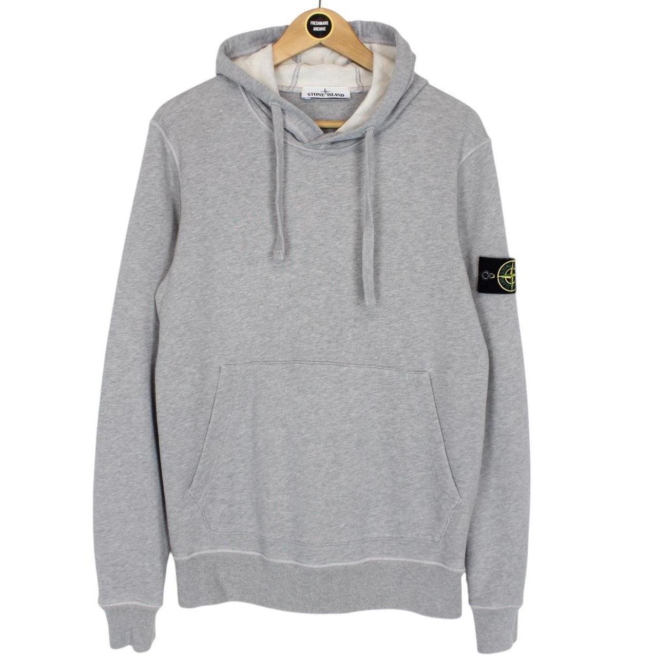 Stone Island AW 2021 Grey Cotton Hoodie Jumper
