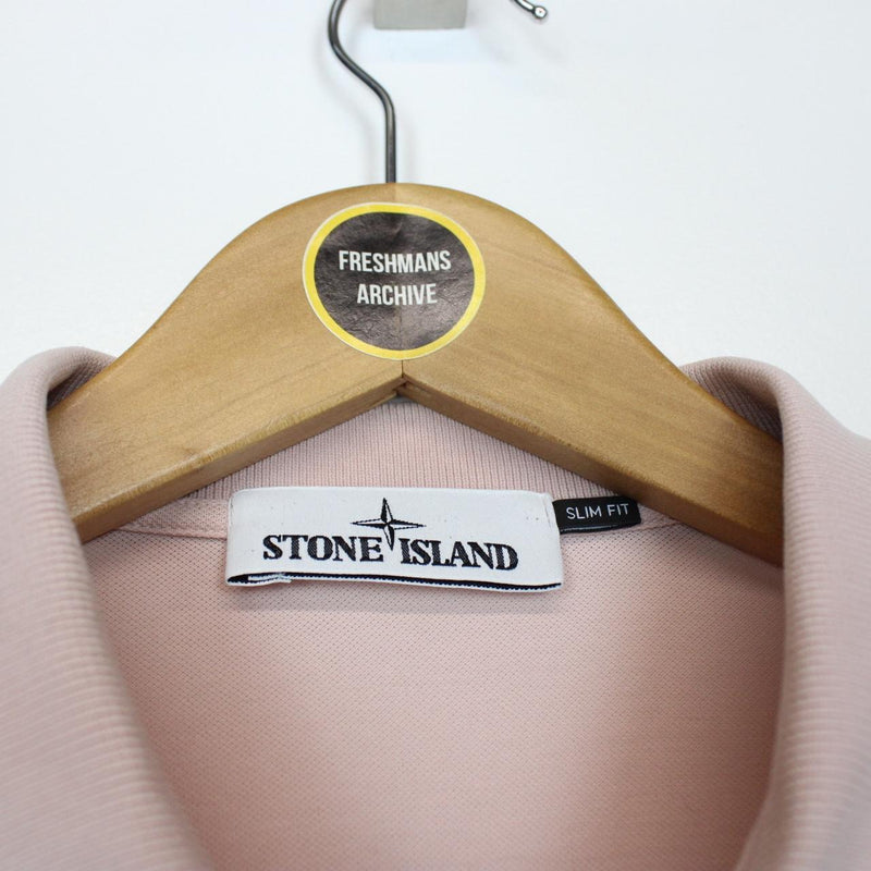 Stone Island Pink Short Sleeve Compass Polo Shirt