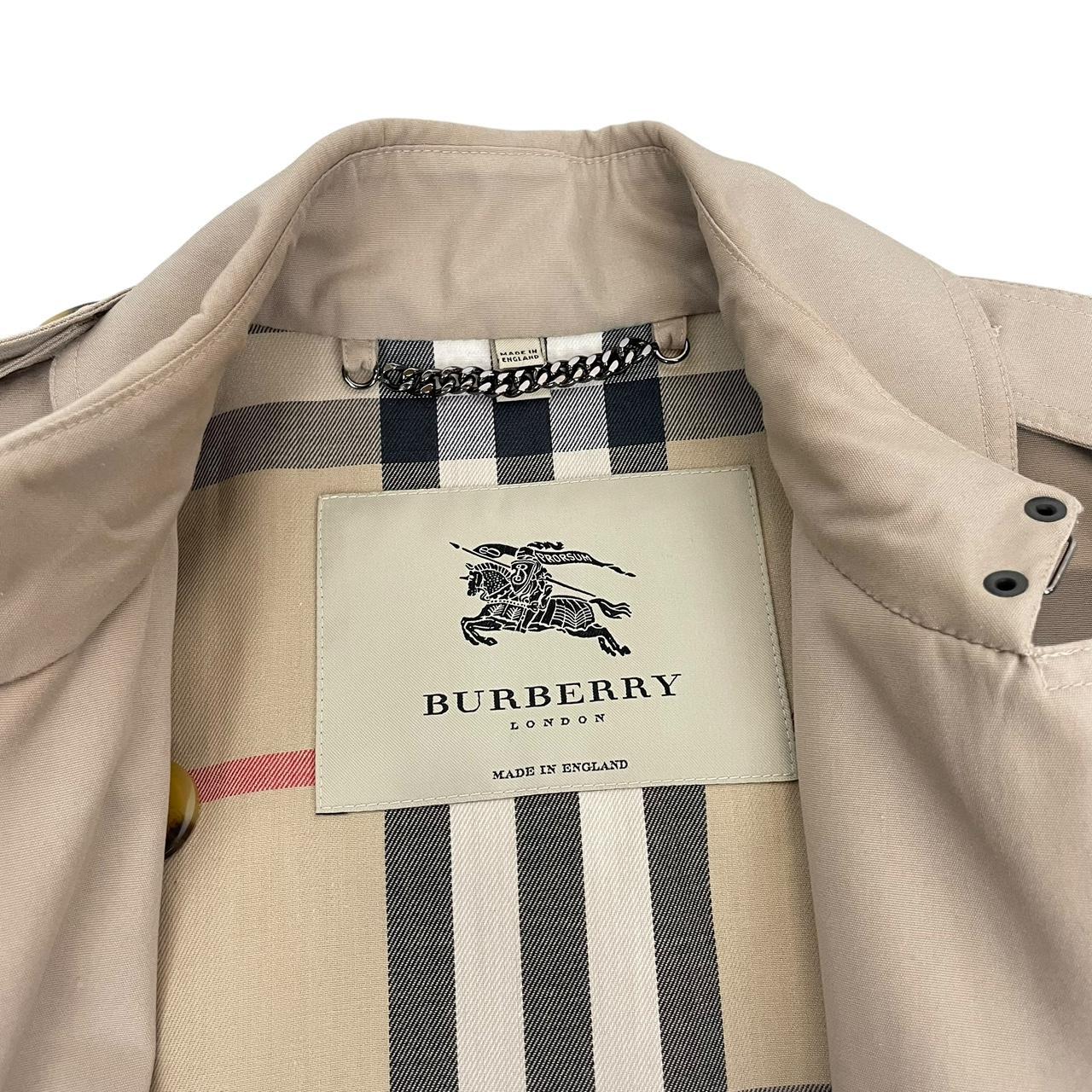 Burberry London Beige Nova Check Double Breasted Belted Trench Coat