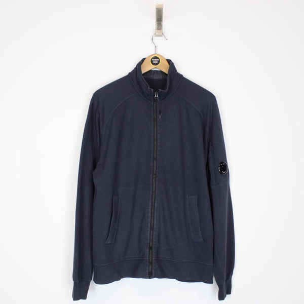CP Company Navy Blue Full Zip Lens Sweatshirt Jumper