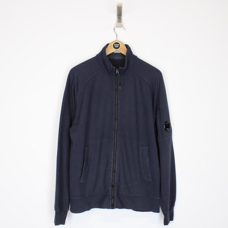 CP Company Navy Blue Full Zip Lens Sweatshirt Jumper