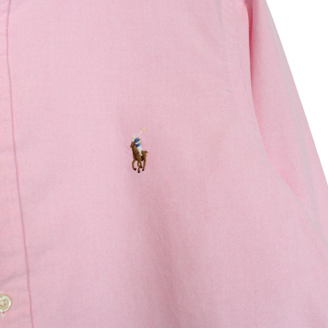 Polo Ralph Lauren Pink Long Sleeve Cotton Oxford Shirt